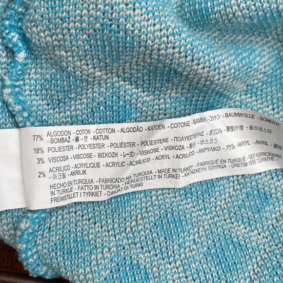 [S] Zara Geo Print Crop Top | Blue/White - Picture 4 of 4